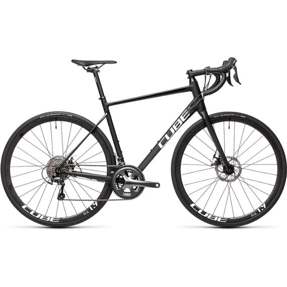 Cube Attain Race Road Bike 2021 - Black - White - 62cm (24.5"), Black - White