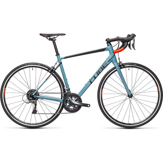 Cube Attain Road Bike 2021 - Greyblue - Red - 47cm (18.5"), Greyblue - Red
