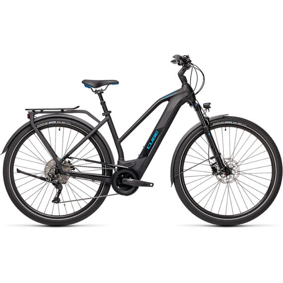 Cube Kathmandu Hybrid Pro 625 Trapeze E-Bike 2021 - Black - Blue - 54cm (21"), Black - Blue