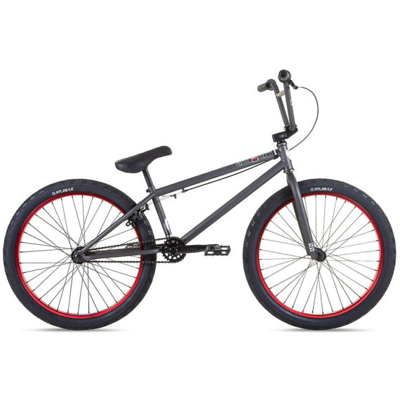 Stolen Saint 24" BMX Bike (2021) 2021 - Grey - Red, Grey - Red