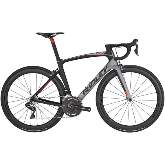 Ridley Noah Fast Ultegra Di2 Road Bike 2020 - Grey Metallic - Black - Red Metallic