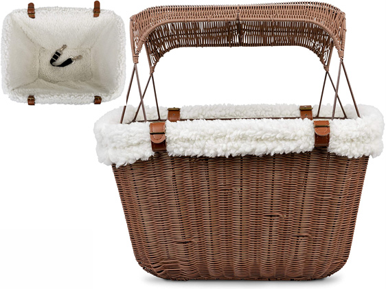 Petsafe Happy Ride Wicker Bicycle Basket For Dogs And Cats