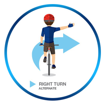 Bicycle Hand Signals Right Turn 2