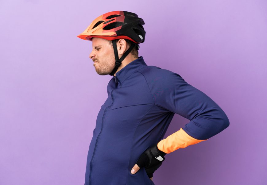 Cyclist Suffering From Backache