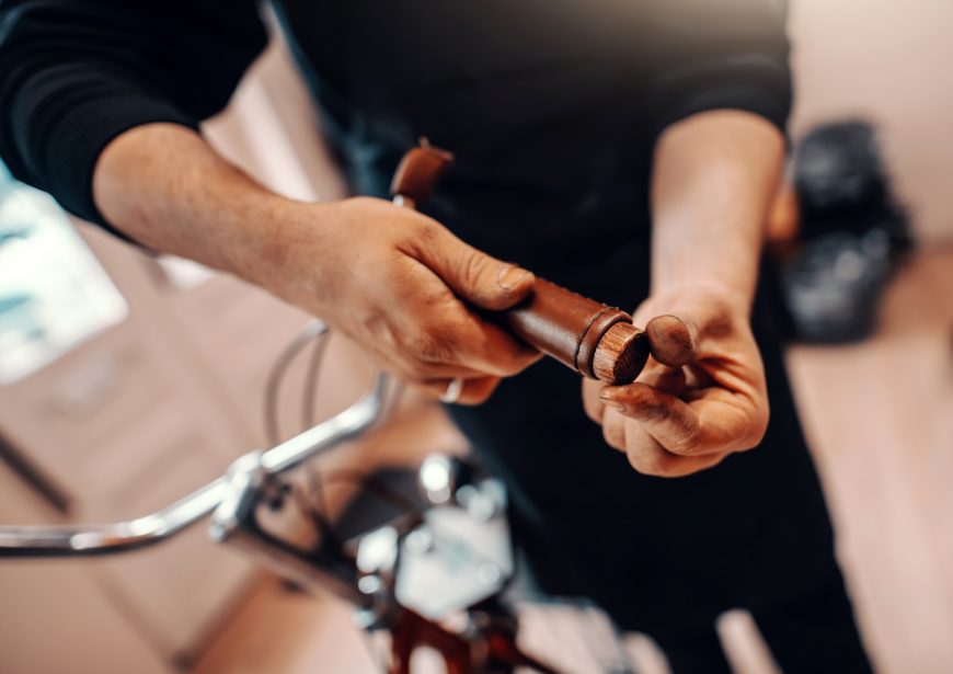 Fixing Handlebar Grip On Bicycle