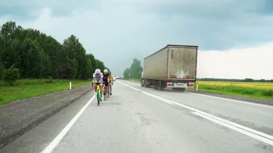 Cyclists In Russia