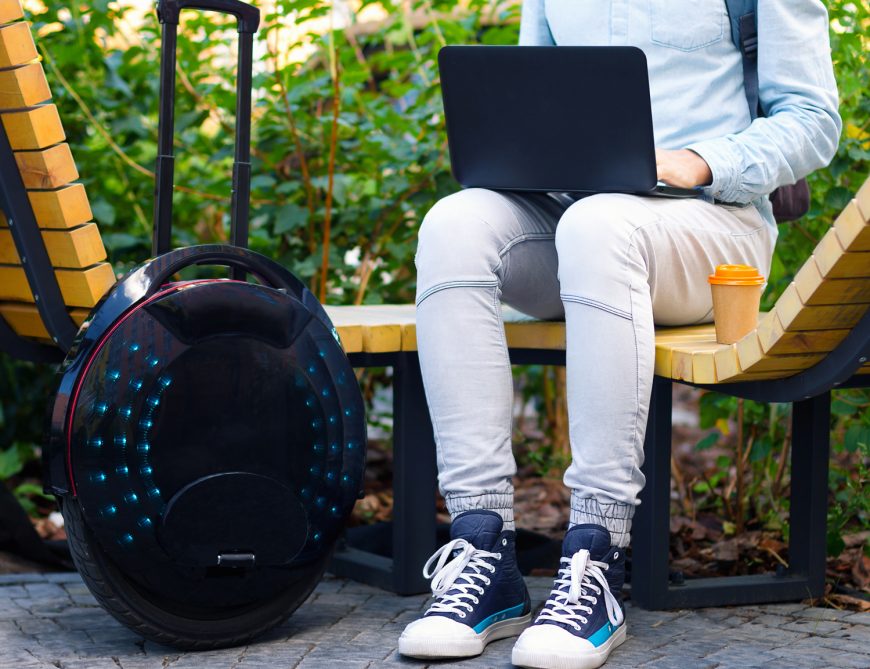 Futuristic Ecological Electric Unicycle