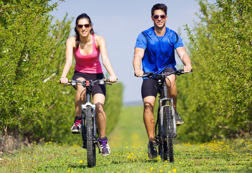 Couple On A Bike Ride