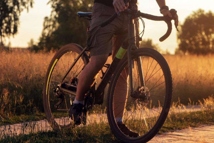 Cyclist On A Gravel Bike