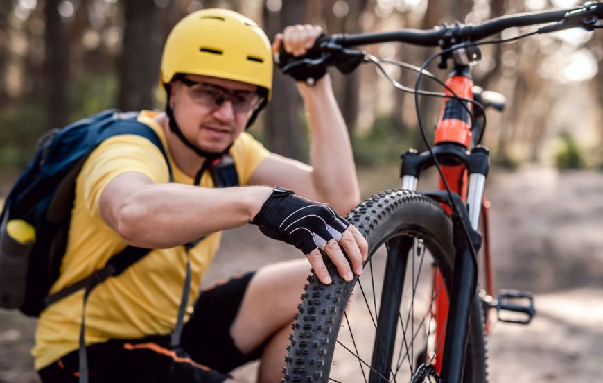 Checking Bicycle Tire Pressure