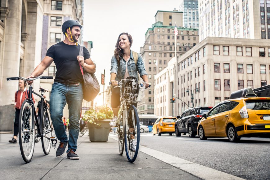 Cyclists In New York City