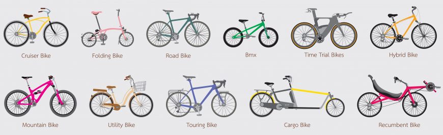 Different Bicycles Sizes And Models
