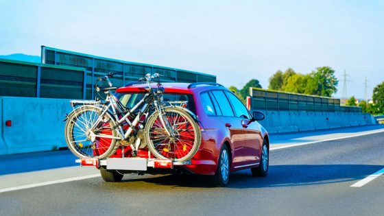 Bike Mounted On The Car