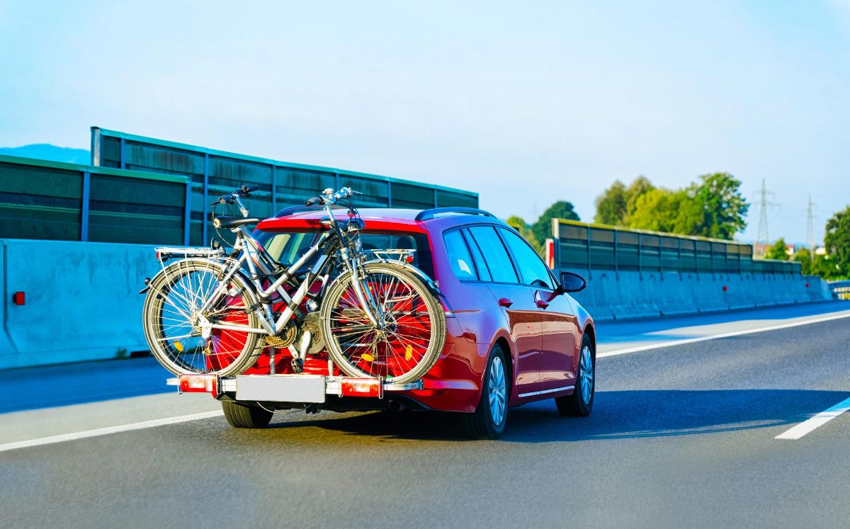 Bike Mounted On The Car