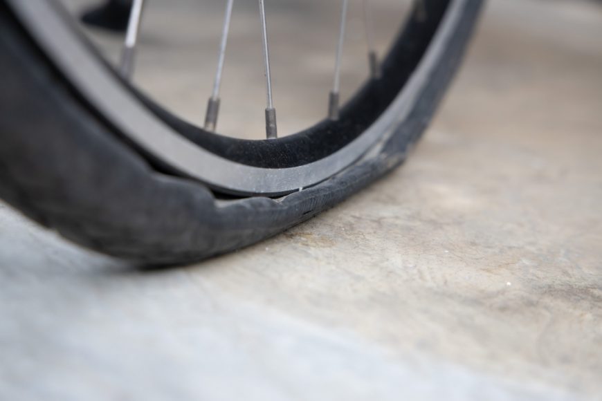 Flat Bicycle Tire