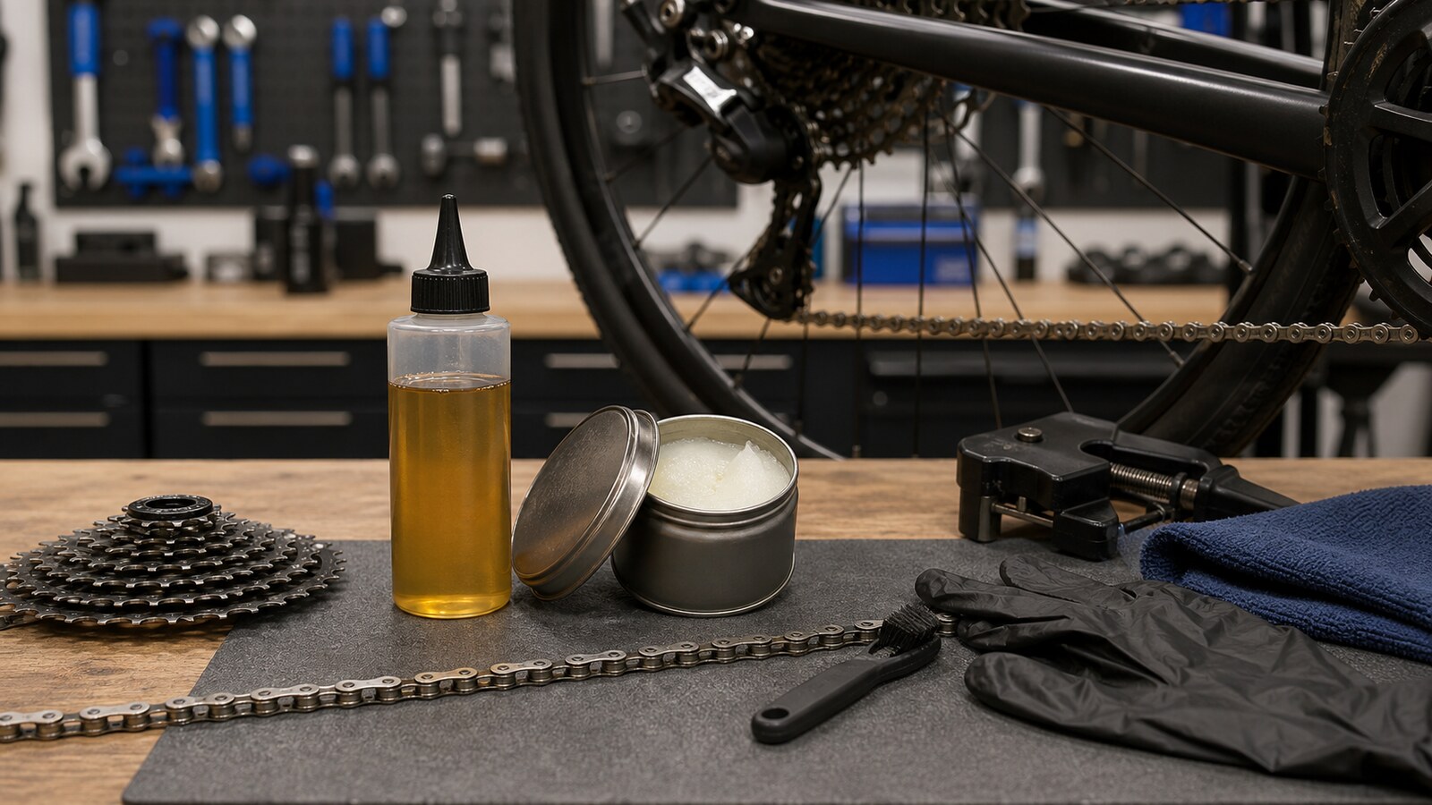Bike Chain Wax vs Lube Calculator visual for Icebike cycling tool