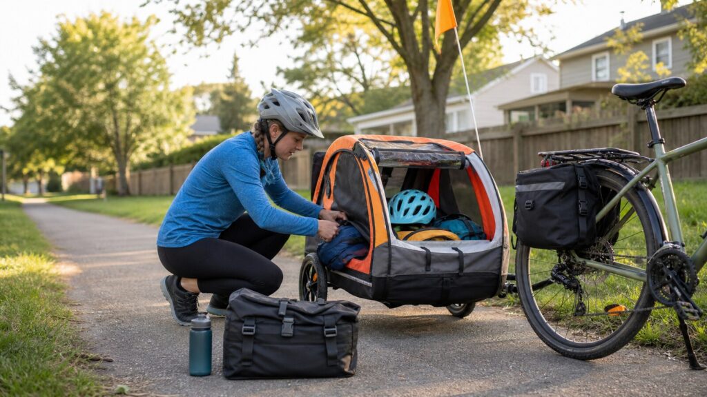 Bike Trailer Weight Calculator visual for Icebike cycling tool