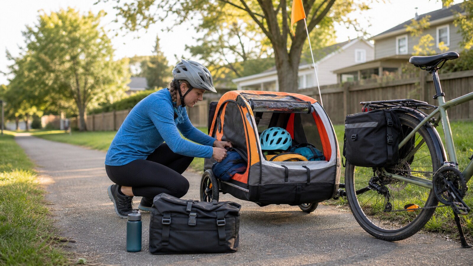 Bike Trailer Weight Calculator visual for Icebike cycling tool