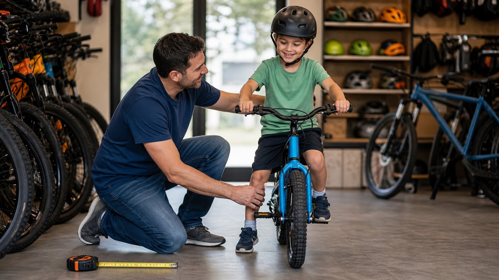 Kids Bike Size Calculator visual for Icebike cycling tool