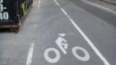 Protected bicycle lane in New York City