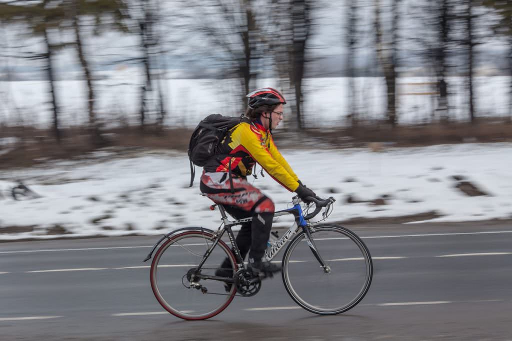 Winter road bike training